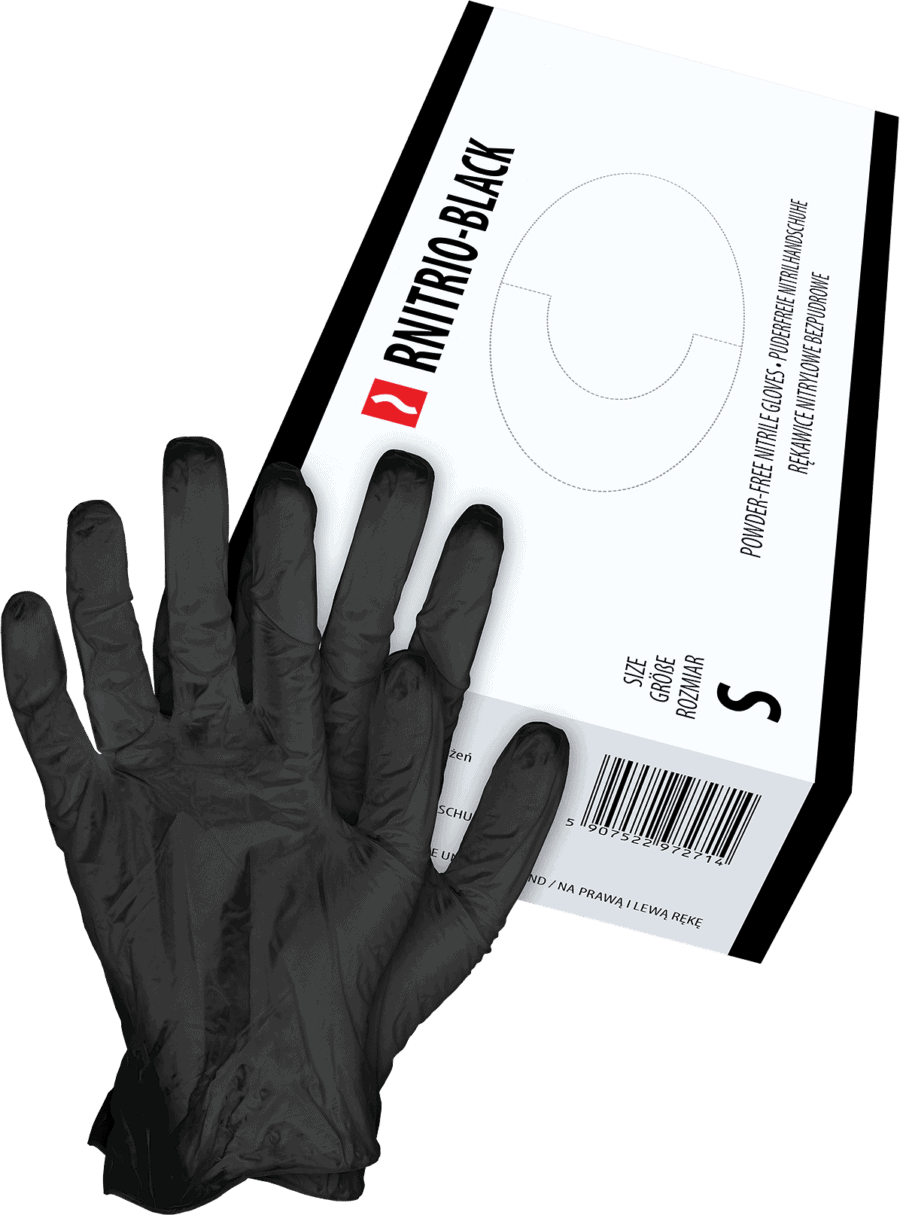 Jednorázové chirurgické pracovné rukavice 100ks NITRYL BLACK