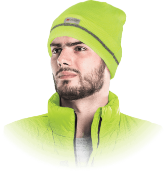 Zimná fluorescenčná pracovná čiapka SIMPLE VIS