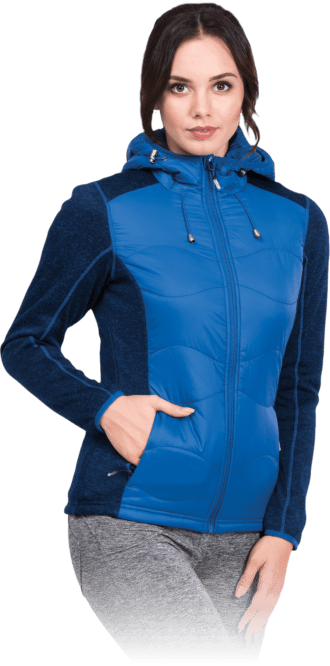 Dámska športová bunda MIRAGE BLUE s kapucňou
