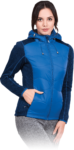 Dámska športová bunda MIRAGE BLUE s kapucňou