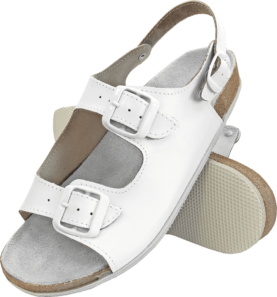 Kožené ortopedické sandále WHITE UNI