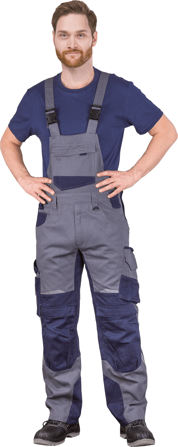 Pracovné monterkové nohavice DELUX POND trakové
