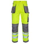 Reflexné montérky PROFI HIVIS GREY GELB