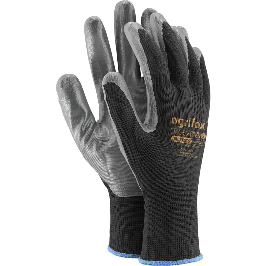 Pracovné rukavice nitrilové NITRENI OX BLACK
