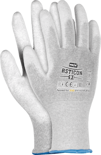 Máčané pracovné rukavice antistatické STICON ESD