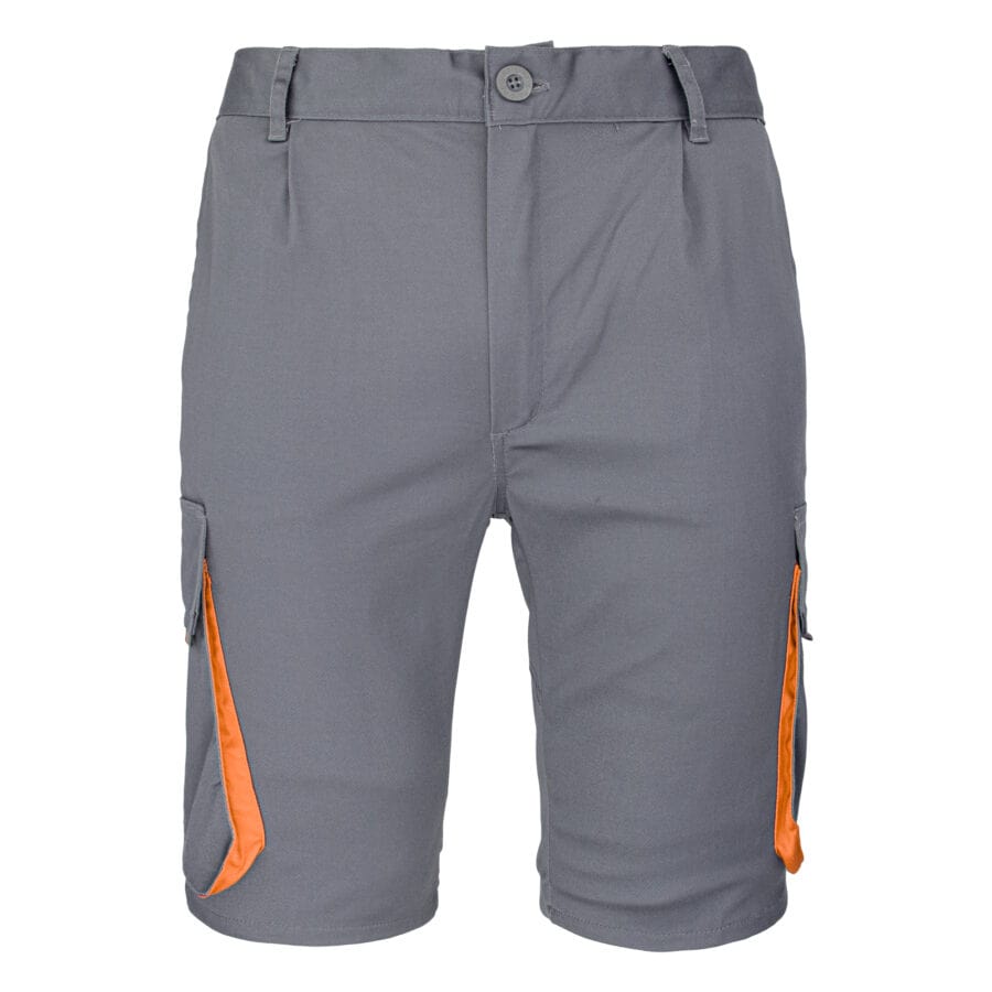 Montérkové kraťasy s elastanom MANNLAND GREY ORANGE