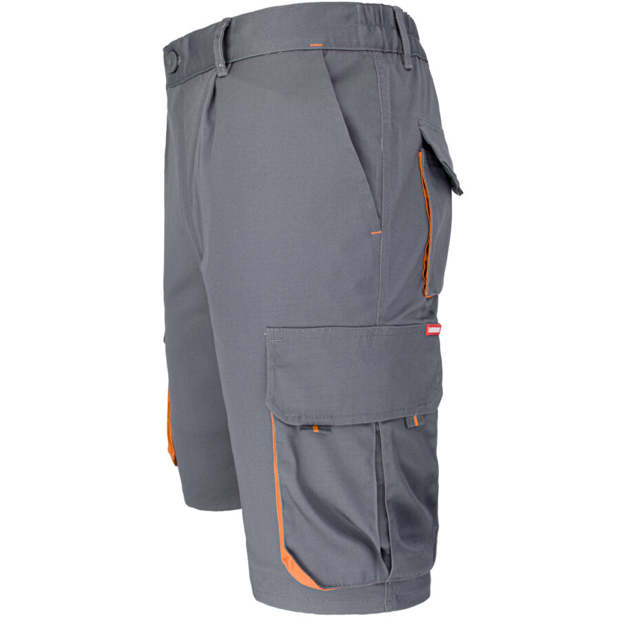 Montérkové kraťasy s elastanom MANNLAND GREY ORANGE