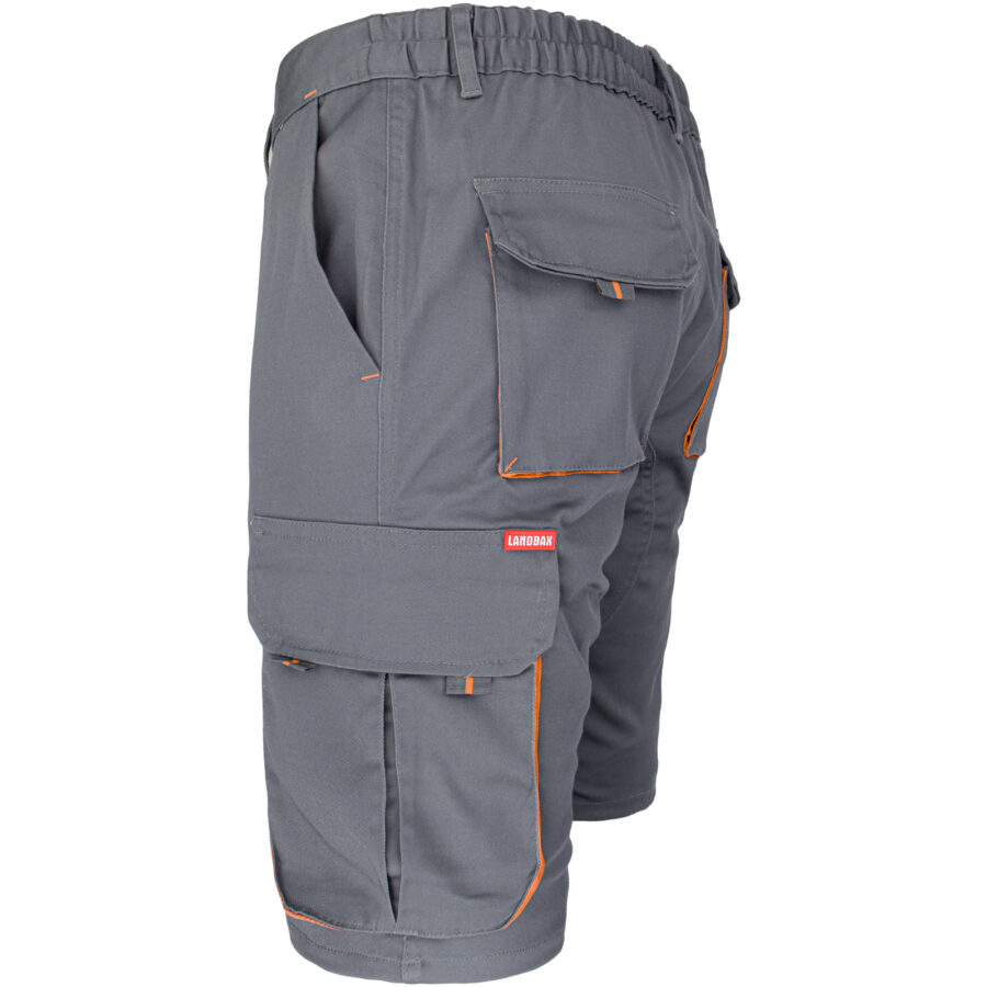 Montérkové kraťasy s elastanom MANNLAND GREY ORANGE