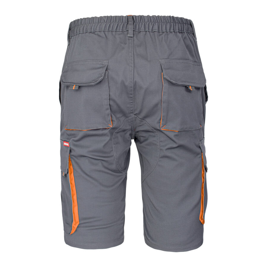 Montérkové kraťasy s elastanom MANNLAND GREY ORANGE
