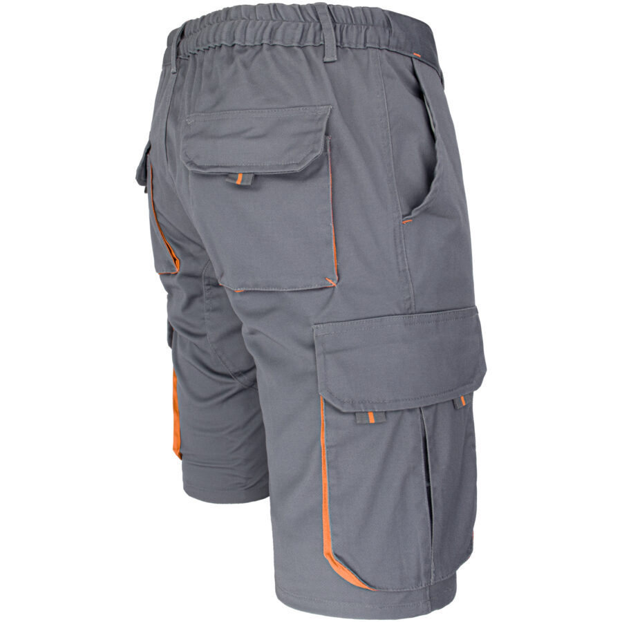 Montérkové kraťasy s elastanom MANNLAND GREY ORANGE