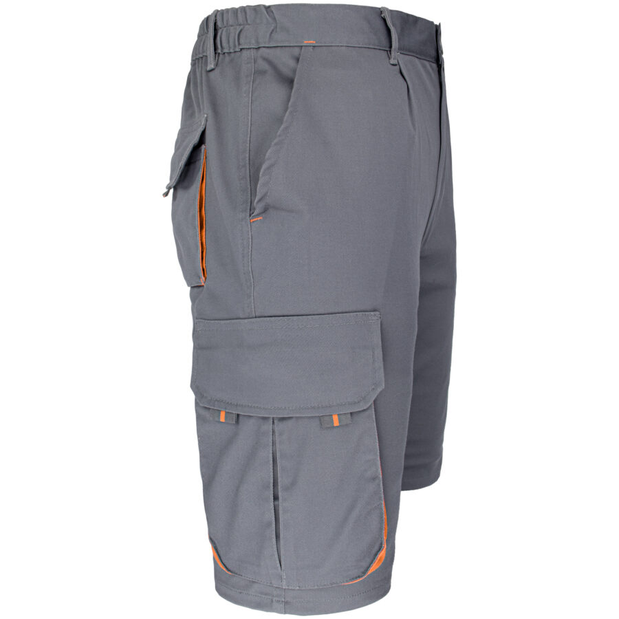 Montérkové kraťasy s elastanom MANNLAND GREY ORANGE