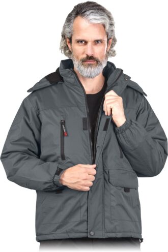 Zimná pracovná bunda s kapucňou NORWAY GREY
