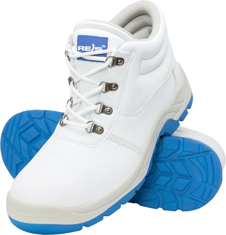 Biela kotníková pracovná obuv FOOD BLUE SB