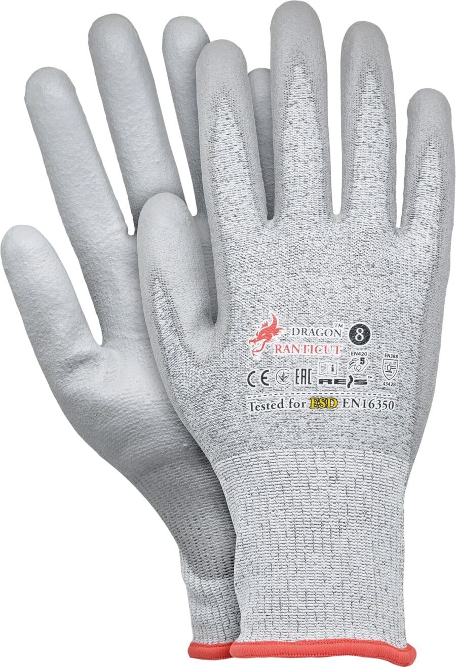 Protiporézne pracovné rukavice antistatické DRAGON™ ANTICUT ESD