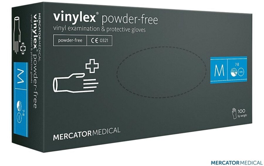 Jednorázové diagnostické Vinylové rukavice 100ks MERCATOR Vinylex® nepúdrované