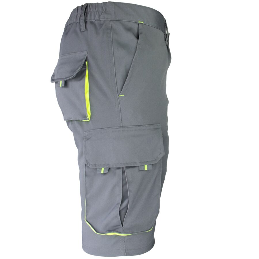 Montérkové kraťasy s elastanom MANNLAND GREY YELLOW