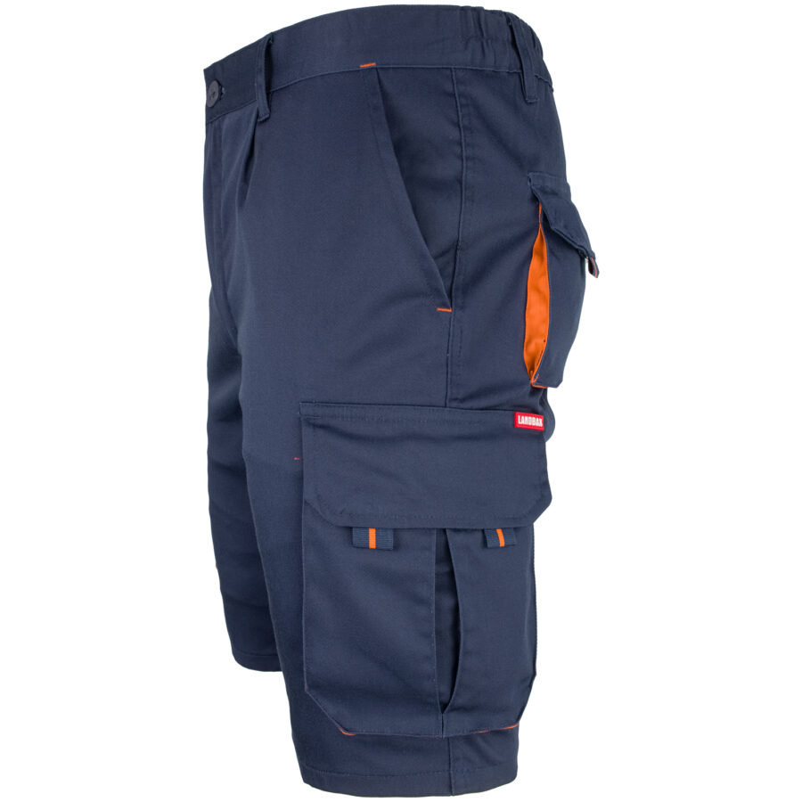 Montérkové kraťasy s elastanom MANNLAND NAVY ORANGE