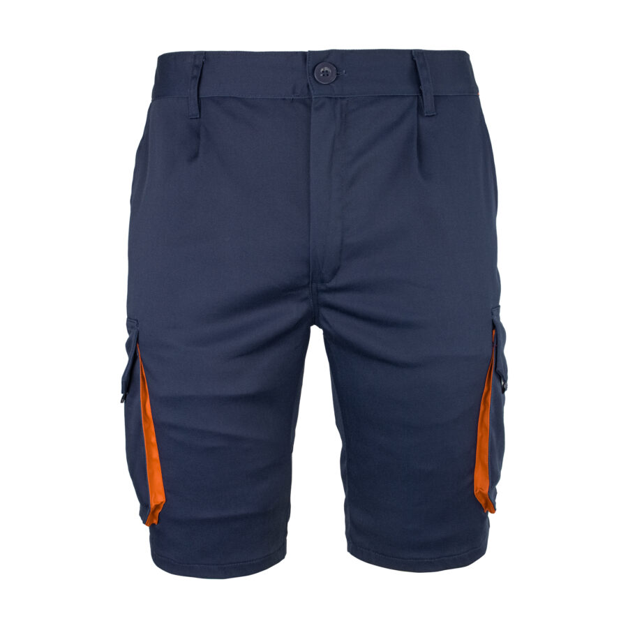 Montérkové kraťasy s elastanom MANNLAND NAVY ORANGE