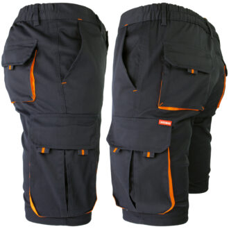 Montérkové kraťasy s elastanom MANNLAND BLACK ORANGE