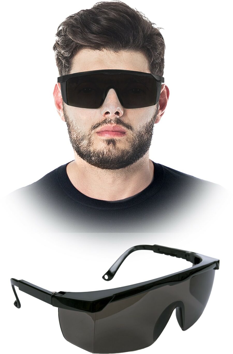 Zatmavené ochranné okuliare RAMBER BLACK