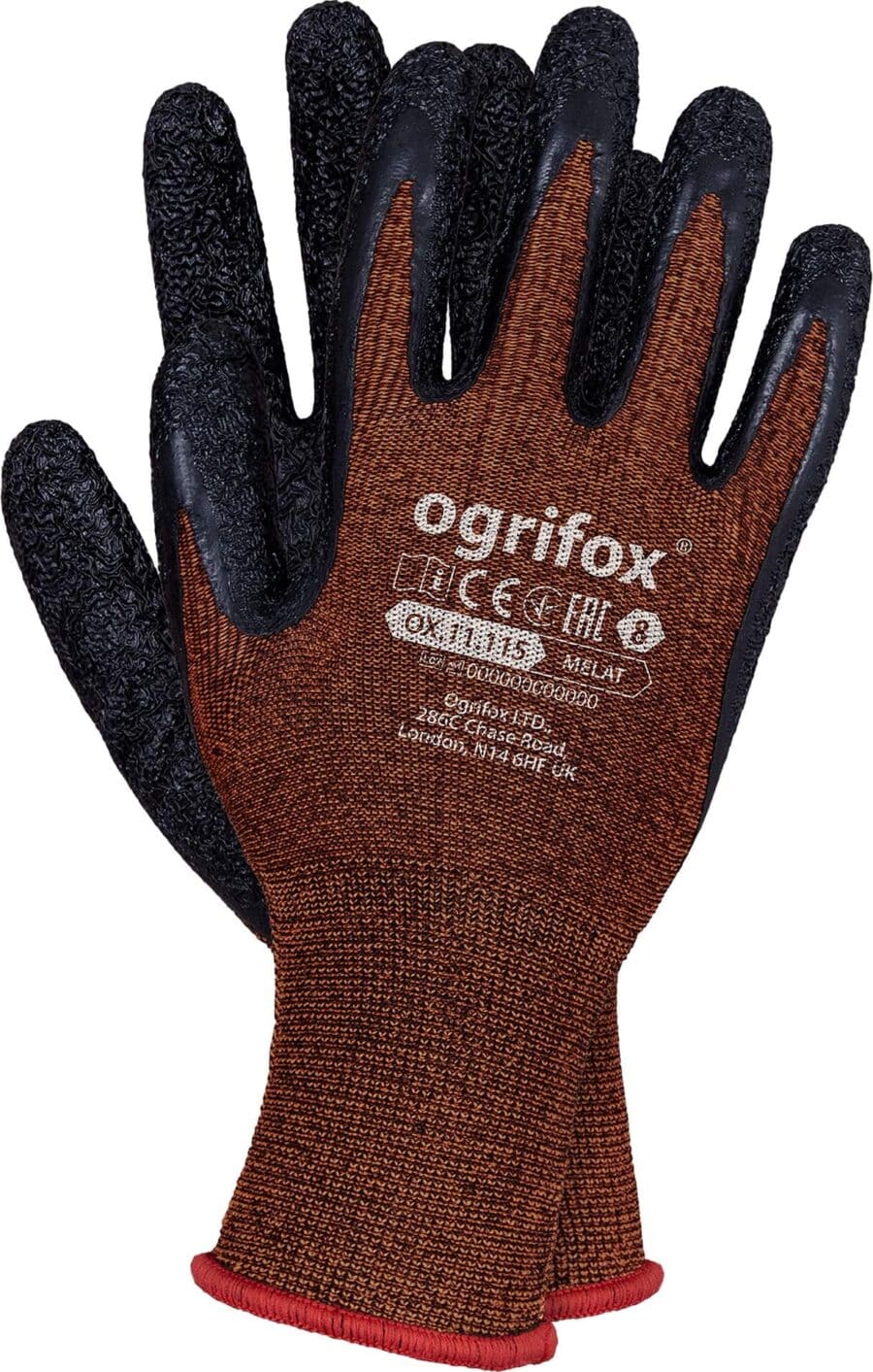 Pracovné rukavice máčané v latexe SPANDEX OX ORANGE