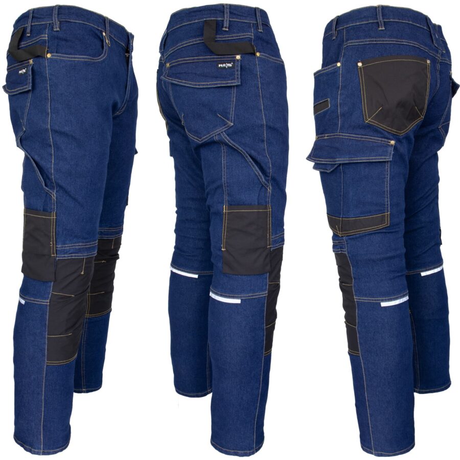 Pracovné rifľové nohavice strečové JEANS STRETCH BLUE