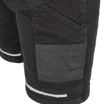 Pracovné rifľové kraťasy strečové JEANS STRETCH BLACK