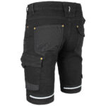 Pracovné rifľové kraťasy strečové JEANS STRETCH BLACK