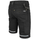 Pracovné rifľové kraťasy strečové JEANS STRETCH BLACK