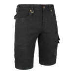 Pracovné rifľové kraťasy strečové JEANS STRETCH BLACK
