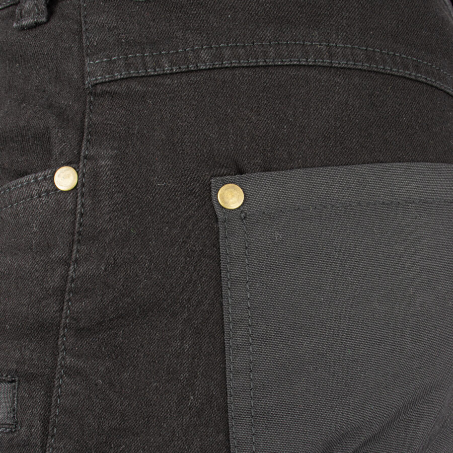 Pracovné rifľové kraťasy strečové JEANS STRETCH BLACK