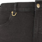 Pracovné rifľové kraťasy strečové JEANS STRETCH BLACK