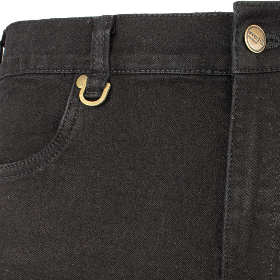 Pracovné rifľové kraťasy strečové JEANS STRETCH BLACK