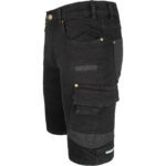 Pracovné rifľové kraťasy strečové JEANS STRETCH BLACK