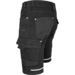 Pracovné rifľové kraťasy strečové JEANS STRETCH BLACK