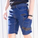 Pracovné rifľové kraťasy strečové JEANS STRETCH BLUE