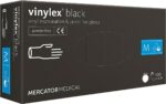 Jednorázové diagnostické Vinylové rukavice 100ks MERCATOR Vinylex® BLACK nepúdrované