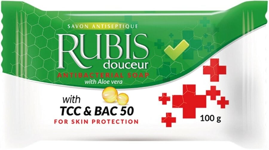 Tuhé antibakteriálne mydlo RUBIS 100g