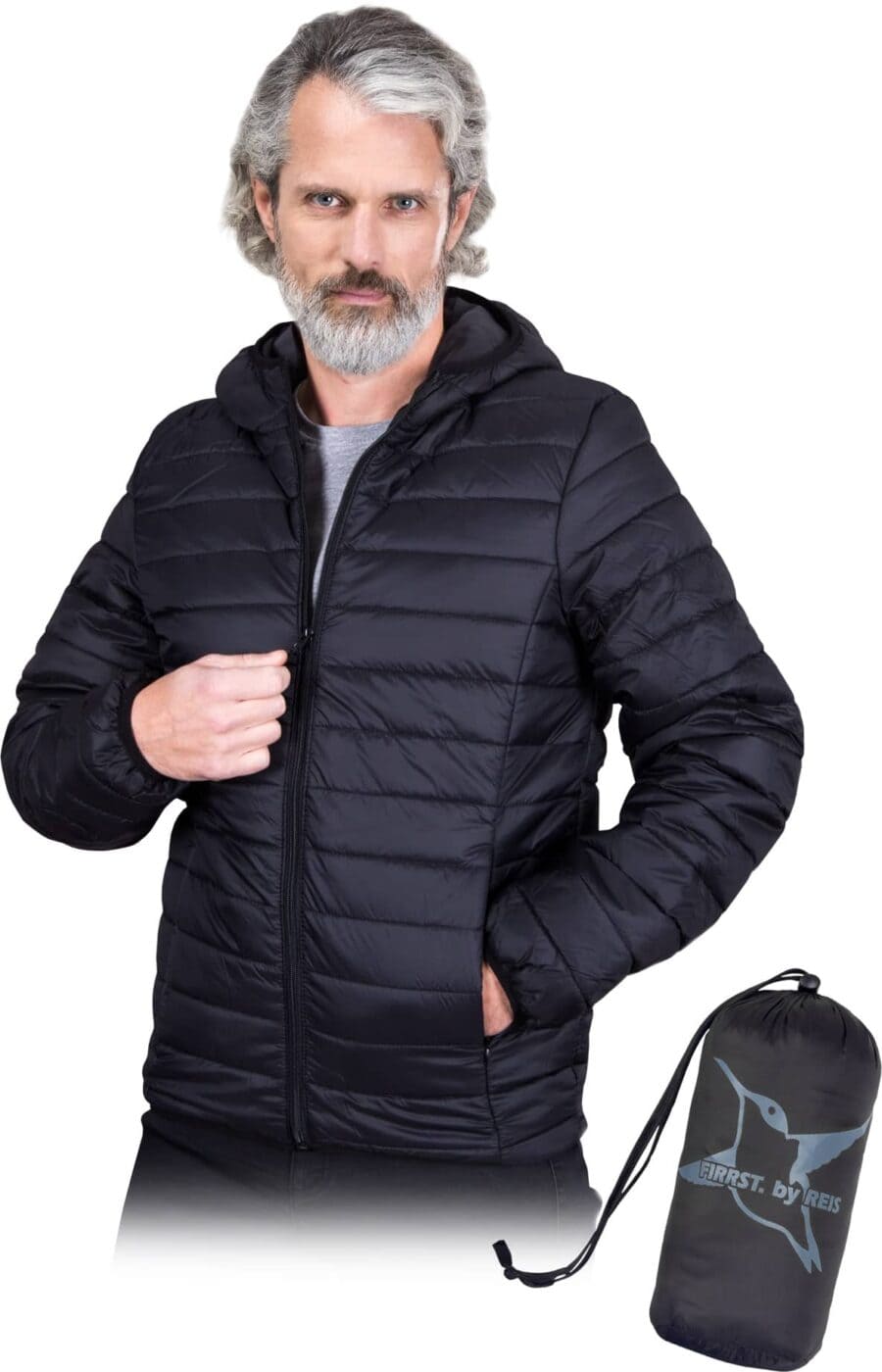 Ľahká pracovná bunda s kapucňou DART BLACK