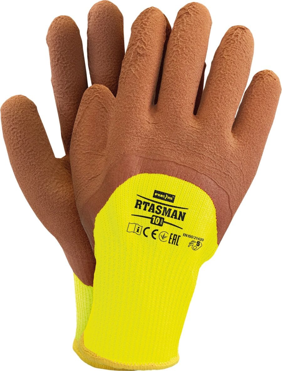 Máčané zimné pracovné rukavice TASMAN WIN YELLOW