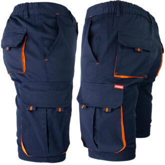 Montérkové kraťasy s elastanom MANNLAND NAVY ORANGE
