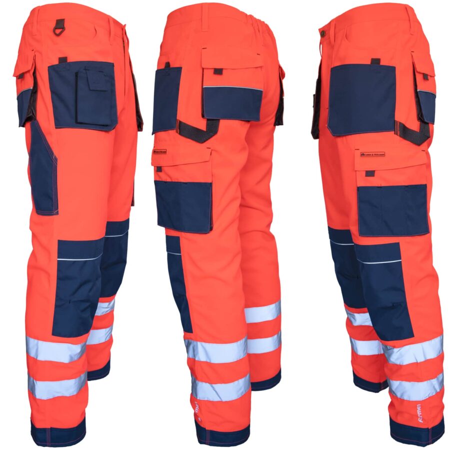 Reflexné montérky PROFI HIVIS NAVY RED 291526