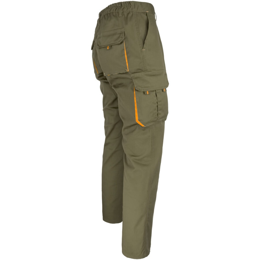 Pracovné nohavice s elastanom MANNLAND KHAKI ORANGE