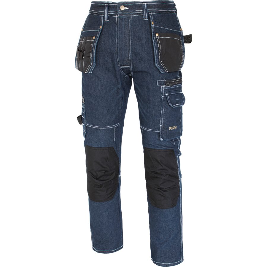Pracovné rifľové nohavice strečové JEANS WORK BLUE