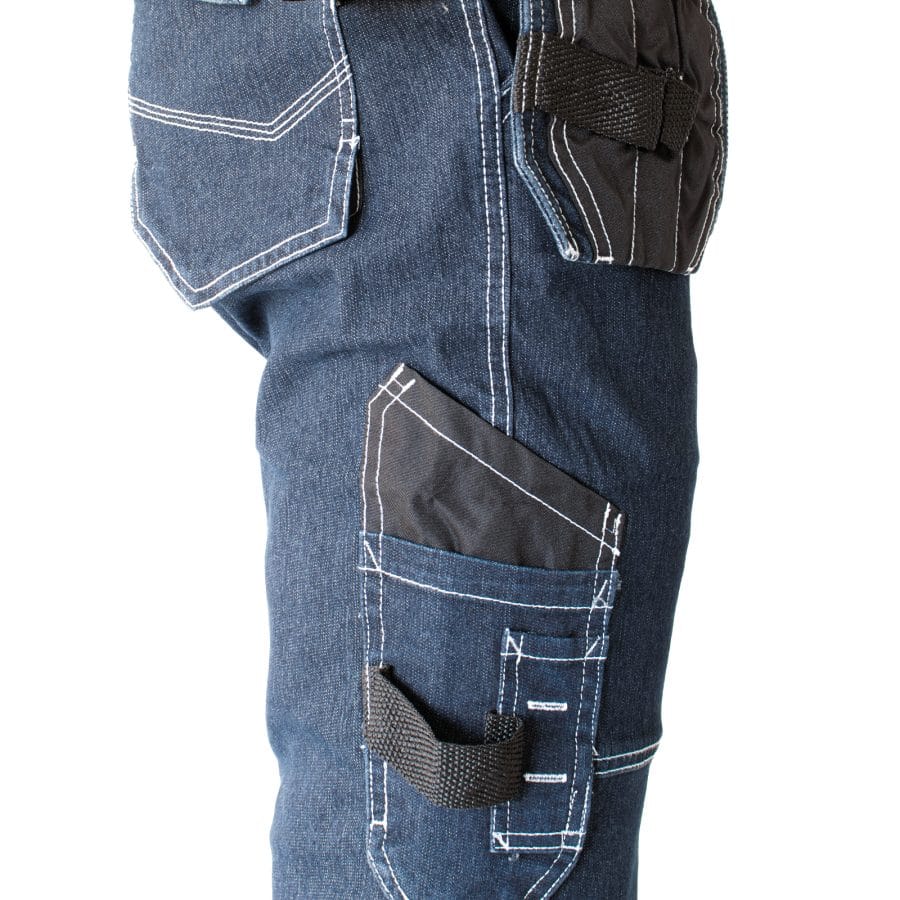 Pracovné rifľové nohavice strečové JEANS WORK BLUE