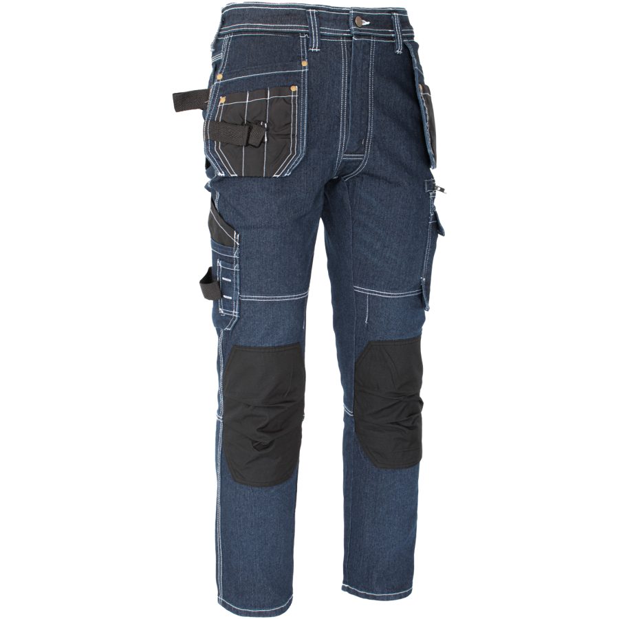 Pracovné rifľové nohavice strečové JEANS WORK BLUE