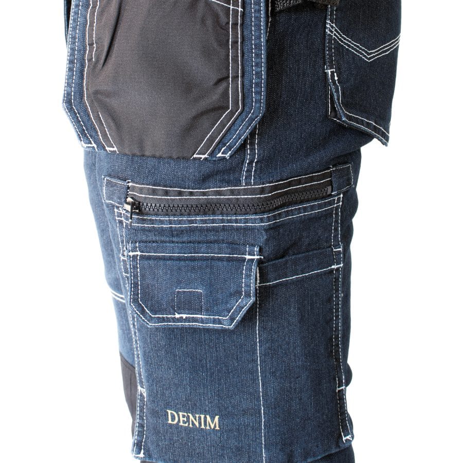 Pracovné rifľové nohavice strečové JEANS WORK BLUE