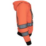 Flísová reflexná mikina s kapucňou na zips LUMINO ORANGE