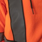 Flísová reflexná mikina s kapucňou na zips LUMINO ORANGE