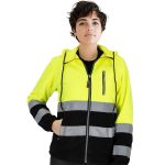 Dámska flísová reflexná mikina s kapucňou MANTIS HOOD YELLOW